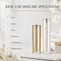Flacon pompe airless en acrylique PP à double compartiment pour emballage cosmétique, conteneur de lotion sous vide, taille et couleur personnalisées