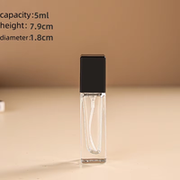 Flacon de parfum en verre simple de 5 ml et 10 ml, distributeur cosmétique, flacon pulvérisateur, flacon pressé, échantillon