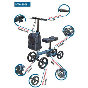 Rollator Walker Kursi Roda Medis Baja Buatan China Bersertifikat CE Kapasitas 136KG Bariatrik - Product Image 4