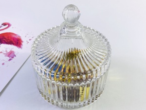 Pot en verre avec couvercle, décoration pour bonbons de mariage, large bouche et Design personnalisé 50 pièces - Product Image 2