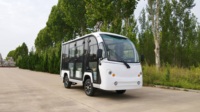 Bus touristique blanc 8-11 places à vitesse lente avec portes, mini bus pour les endroits pittoresques, transport de passagers avec climatisation
