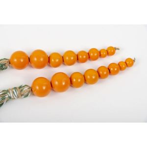 Mini guirlande de perles en bois de pâques créatives décoration murale pour la décoration de fête carotte perles en bois décor à la maison - Product Image 4