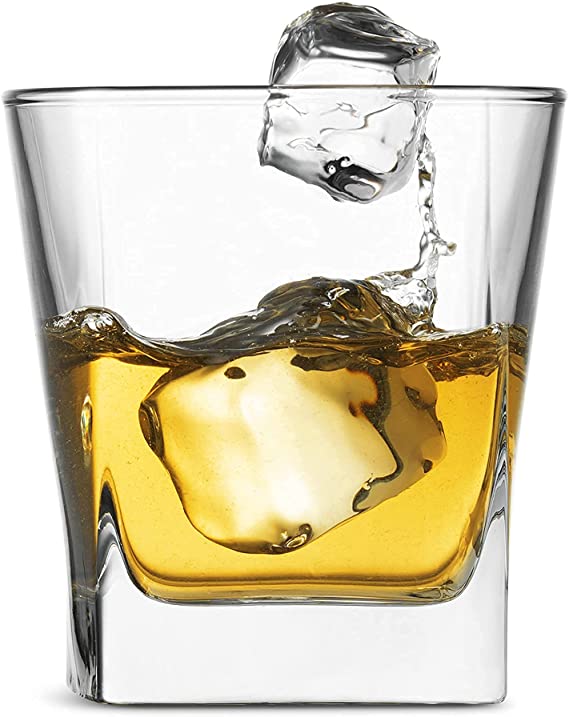Wholesale double old fashion square heavy base glass cup modern whisky glass