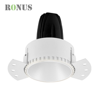 Spot encastré LED MR16 7W 9W anti-éblouissement COB sans cadre pour plafond intérieur