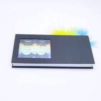 Nouveau Boîte à Cils Quatre Paires Livre à Cils 25mm Boîte à Cils Emballage Marque Privée Logo Personnalisé Vente en Gros