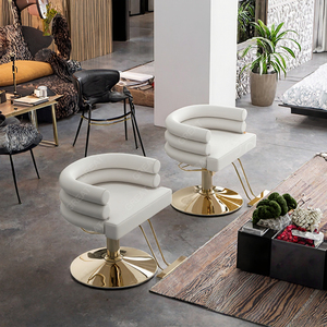 Moderna bellezza barbiere salone reclinabile in pelle sintetica oro rosa parrucchiere stile sedie <span class=keywords><strong>per</strong></span> donne lavaggio salone barbiere - Product Image 3