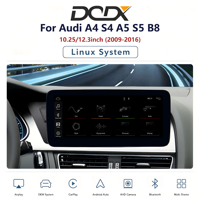Radio para Auto con Sistema Linux de 10.25"/12.3" para Audi A4 S4 A5 S5 B8 (2009-2016), Unidad Principal Multimedia Inalámbrica con Android Auto y CarPlay