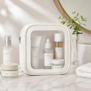 Wholesale Custom <b>Clear</b> Window Cosmetic <b>Bag</b> Travel Makeup <b>Toiletry</b> Organizer for Skincare Beauty Essentials Supplier - Product Image 2