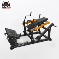 Machine à poussée de hanche rotative avec plateforme large pour les pieds et support dorsal rembourré pour l'entraînement des fessiers en salle de sport commerciale