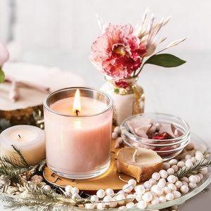 Barattoli in Vetro Spesso da 10 oz (315ml) per Candele con Coperchi in Bambù, Portacandele in Vetro per Decorazione Casa, Vendita all'Ingrosso - Product Image 4