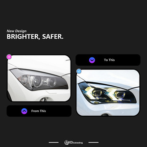 Faro Anteriore per BMW X1 (E84) 2010-2015, Stile Freccia Modificato, Luci Diurne a LED e Indicatori di Direzione, 12V 55W - Product Image 1