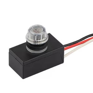 Capteur <span class=keywords><strong>de</strong></span> lumière photocellule pour éclairage <span class=keywords><strong>extérieur</strong></span>, câblé, <span class=keywords><strong>avec</strong></span> fonction <span class=keywords><strong>de</strong></span> temporisation, automatique du crépuscule à l'aube - Économie d'énergie, noir - Product Image 1