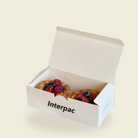 Boîte à tartelettes en carton blanc personnalisée, emballage de pâtisserie imprimé avec couvercle, portable et réutilisable pour desserts et gâteaux à emporter, vente en gros