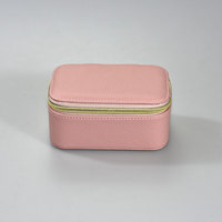 Boîte à bijoux en cuir de luxe personnalisée avec fermeture éclair, plusieurs compartiments, étui de présentation personnalisé pour bagues, colliers, organisateur