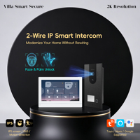 Système de visiophone intelligent IP 2 fils Morning Tech 2K avec reconnaissance faciale, détection de mouvement, Wi-Fi, application Tuya et écran tactile à distance