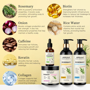 Nhãn Hiệu Riêng Tăng Trưởng Tóc Tự Nhiên Thuần Chay Hữu Cơ Argan Dầu Cây Trà Dầu Hương Thảo Dầu Gàu Dầu Gội Đầu Và Điều Hòa Chăm Sóc Tóc Thiết Lập - Product Image 1