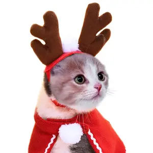 Halloween Christmas Pet Dog Cat Costumes Funny Pet Accessories Helmet Adjustable Comfortable Dog Cat Pet Hat Cat Head Bands