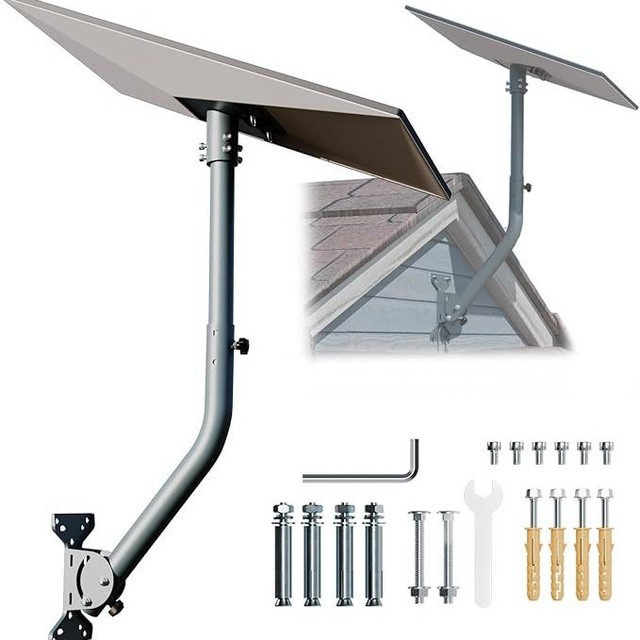 Starlink Gen3 Splice Wall Mount Iron Metal Standard V3 Mounting Kit with Pipe Adapter Angle Adjustable Curved Lengthened
