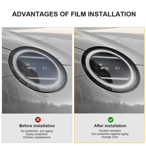 Hochwertige Auto-Lampen-Tönungsfolie Transparente PVC-Folie 3,5 Mil Auto Motorrad Scheinwerfer Farbwechsel-Tönungsfolie 0,3*15m - Product Image 6