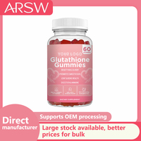 Fabricant OEM – Gommes de Glutathion Éclaircissantes pour la Peau, Supplément Vitamine C, Collagène, Antioxydant, Soutien Éclat Cutané – 60 unités