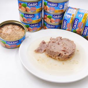 Materia prima fresca <span class=keywords><strong>de</strong></span> primera calidad, pescado enlatado, trozo <span class=keywords><strong>de</strong></span> atún enlatado triturado en aceite - Product Image 2