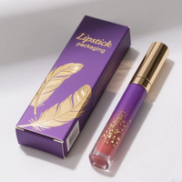Boîte d'emballage de rouge à lèvres personnalisée en gros, boîte en papier cosmétique avec logo personnalisé, boîte cadeau recyclable pour l'emballage de rouge à lèvres et de maquillage
