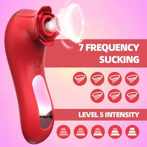 Vagina-Sauger Rosen-<span class=keywords><strong>Vibrator</strong></span> Nippel-Sauger Orale Klitoris-Vagina-Stimulation Leistungsstarker Weiblicher Masturbator Sexspielzeug Erotik-Artikel - Product Image 2