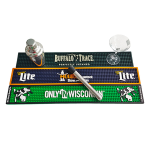 Customizable <b>Silicone</b> Bar Runner <b>Mat</b> Rubber Bar Spill <b>Mat</b> Non Slip Drip Tray Countertop <b>Mat</b> with Custom Brand Logo - Product Image 1