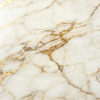 Carrara Gold : Pierre frittée ultra-mince, polie sur mesure, grand format, pour murs décoratifs de chambre (prise en charge ODM/OEM)