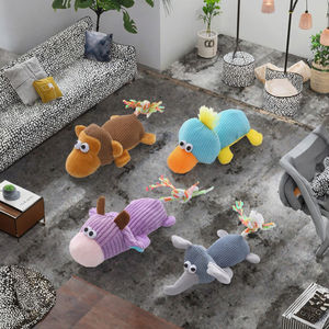 Commercio all'ingrosso in stile cartone animato peluche peluche cane giocattolo da masticare a buon mercato quattro stile forniture per cani - Product Image 3