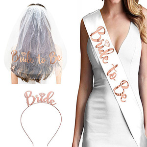 <span class=keywords><strong>Bride</strong></span> To Be Sash Set Bridal Shower Sash decorazioni forniture Kit decorazioni per feste di addio al nubilato <span class=keywords><strong>Team</strong></span> <span class=keywords><strong>Bride</strong></span> Wedding Balloon Set - Product Image 5