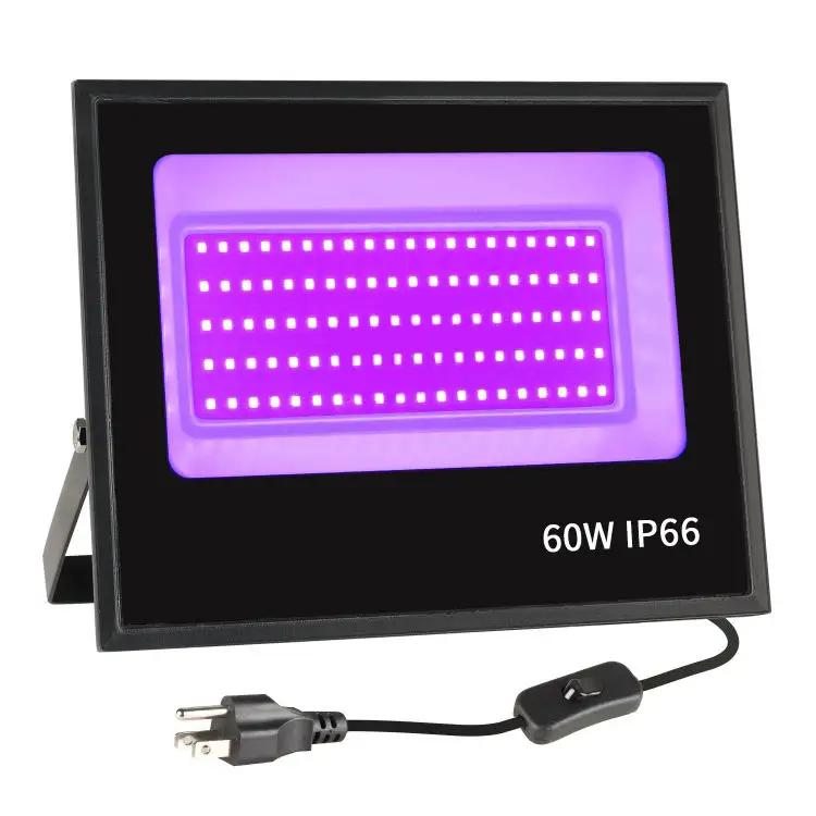 UV LED flood light with plug neon black light holiday party stage club lighting lamp 100W IP66