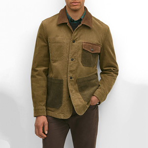 High Quality Casual <strong>Men's</strong> Loose Autumn Eco-Friendly Breathable 100% Cotton Stretch Corduroy <strong>Chore</strong> <strong>Coat</strong> - Product Image 1