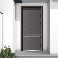 Porte coupe-feu de sécurité en acier de style européen moderne pour la maison entrée principale extérieure conception de portail en acier inoxydable avec serrure intelligente