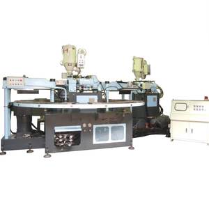 Machine de moulage par injection de chaussures en plastique automatique de type rotatif à deux couleurs, 20 stations, pour la fabrication de semelles, de pantoufles et de sandales - Product Image 1