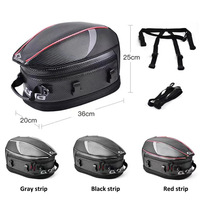 Bolsa de sillín de viaje impermeable con forro duro para Kawasaki KLR650 KLR 650 1987-2022 bolsa de lona trasera equipaje de motocicleta y alforjas