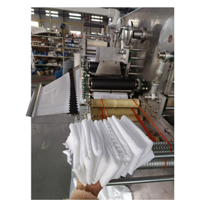 Machine de découpe pliante de serviettes oshibori en microfibre jetables sèches blanches <span class=keywords><strong>pré</strong></span>-roulées pour usine de lingettes humides - Product Image 3