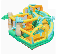Château gonflable à thème dinosaure Yingkun pour les jeunes enfants, utilisation intérieure/extérieure, usage domestique ou commercial, lit de saut avec toboggan