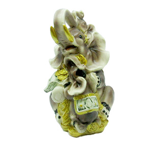Figurine d'éléphant en résine personnalisée bronzée dorée délicate belle statue d'éléphant faite à la main série d'éléphant bébé mignon - Product Image 6