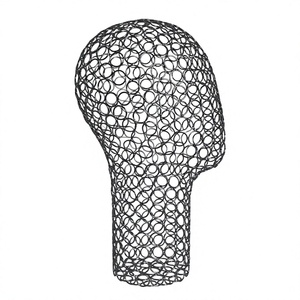 Metal Wire Head Mannequin <b>Display</b> Stand for Garment Showcases Modern Decorative Use Vertical Freestanding - Product Image 1