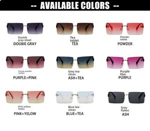 Bán buôn Retro logo nhựa Gradient vuông Shades Sun <span class=keywords><strong>Shade</strong></span> hình chữ nhật kính mát kính - Product Image 4