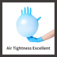 Gants jetables en nitrile poudre bleue sans latex 3.5g pour la transformation des aliments cuisson cuisson services hôteliers gants en gros