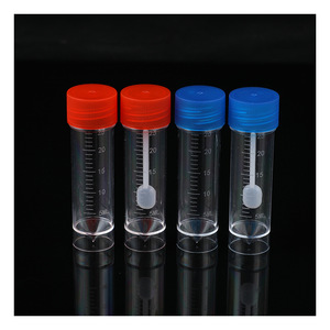 Vaso espiral para orina Kang Jianhua de 25 ml, transparente, con tapa de rosca para la recolección de muestras - Product Image 1