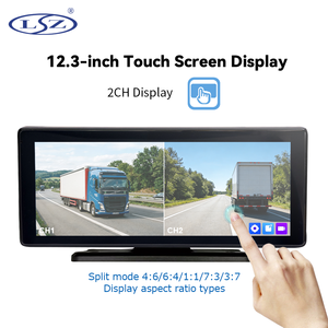 Moniteur de voiture BSD à écran tactile de 12,3 pouces pour camion, bus, stationnement en marche arrière, détection des angles morts avec certifications FCC, CE, RoHS, E/e-mark, personnalisable OEM/ODM - Product Image 1