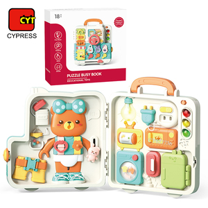 Jouets Montessori de nouvelle conception, planche d'activités pour bébé, jouets pour développer la motricité <span class=keywords><strong>fine</strong></span>, jouets sensoriels pour bébé avec lumière et musique - Product Image 1