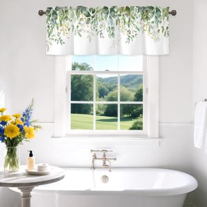 <span class=keywords><strong>Tende</strong></span> a baldacchino con foglie di eucalipto verde, piccole e corte, <span class=keywords><strong>per</strong></span> cucina e bagno, personalizzabili con effetto acquerello - Product Image 3
