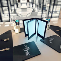 Support de menu lumineux à LED pour table, présentoir de menu pour restaurant, bar et boîte de nuit