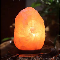Offre Spéciale 5-7kg grandes lampes naturelles en cristal de sel de l'Himalaya avec base en bois plus faible