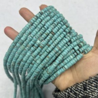Perles Heishi Turquoise 2x4mm perles de pierres précieuses à disque rond à facettes pour la fabrication de bijoux