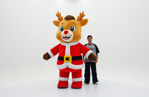 Noël Animal géant gonflable <span class=keywords><strong>cerf</strong></span> gonfler Animal mascotte Costumes pour adultes Cosplay porter 2m/2.6m <span class=keywords><strong>cerf</strong></span> vêtements gonflables - Product Image 5